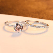 Load image into Gallery viewer, Reina 2PC Sterling Silver Ring Set