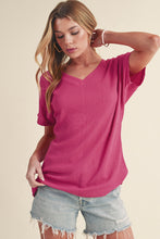 Load image into Gallery viewer, Crinkled V Neck Tee