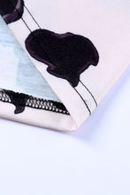 Load image into Gallery viewer, Black Western Pattern Cow Patchwork Open Front Cardigan