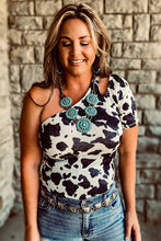 Load image into Gallery viewer, White Western Cow Spots Short Sleeve T-shirt