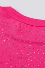 Load image into Gallery viewer, Black Rhinestone O-neck Long Sleeve Bodysuit