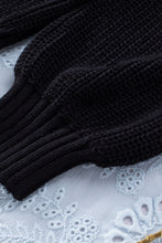 Load image into Gallery viewer, White Dew Shoulder Knitted Sweater