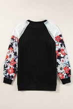 Load image into Gallery viewer, Ribbed Floral Sleeve Top