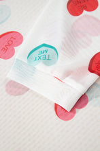 Load image into Gallery viewer, White Sheer Mesh Valentines Slogan Heart Printed Long Sleeve Top