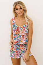 Load image into Gallery viewer, Multicolor Floral Print Zipped Flip Flop Sandals