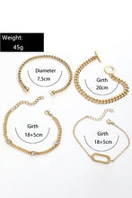 Load image into Gallery viewer, Gold 4 Piece Bracelet Set
