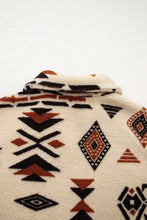 Load image into Gallery viewer, Geometric Half Zip Plush Sweatshirt