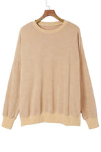 Load image into Gallery viewer, Acid Wash Slit Hem Oversized Sweatshirt