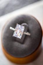 Load image into Gallery viewer, Wren Emerald Cut Sterling Silver Ring