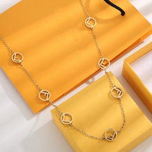Load image into Gallery viewer, Fara "F" Gold Necklace
