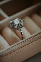Load image into Gallery viewer, Farah Round Cut Sterling Silver Engagement Ring