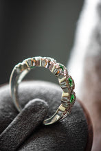 Load image into Gallery viewer, Lucy Infinity Sterling Silver Ring in Emerald