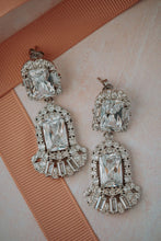 Load image into Gallery viewer, Jadie White Crystal Chandelier Earrings