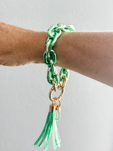 Load image into Gallery viewer, Acrylic Wristlet Keychain "Green"