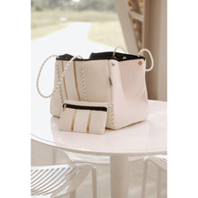 Load image into Gallery viewer, Ready to Ship | The South Beach - Gold Stripe White Neoprene *