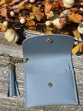 Load image into Gallery viewer, Snap Closure Wallet Keychain 2 "Blue"