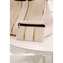 Load image into Gallery viewer, Ready to Ship | The South Beach - Gold Stripe White Neoprene *