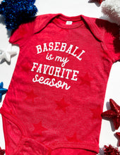 Load image into Gallery viewer, KIDS | Baseball is my Favorite Season | Star Graphic Tee