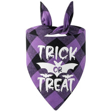Load image into Gallery viewer, Julia Rose Halloween dog triangle collar scarf, Halloween dog bandana triangle style