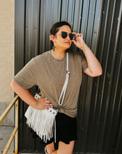 Load image into Gallery viewer, Better Than Your Basic Tee | OLIVE Mineral Wash Short Sleeve Boyfriend Tee