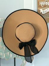 Load image into Gallery viewer, Farrah Floppy Hat "Black Beige"