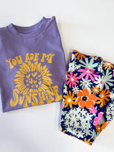 Load image into Gallery viewer, You Are My Sunshine | Girl's Purple Graphic Tee