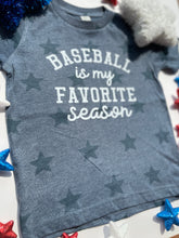 Load image into Gallery viewer, KIDS | Baseball is my Favorite Season | Star Graphic Tee