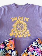 Load image into Gallery viewer, You Are My Sunshine | Girl's Purple Graphic Tee
