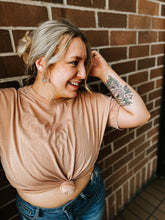 Load image into Gallery viewer, Better Than Your Basic Tee | TAUPE Mineral Wash Short Sleeve Boyfriend Tee