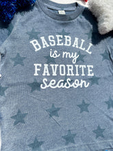 Load image into Gallery viewer, KIDS | Baseball is my Favorite Season | Star Graphic Tee