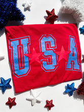 Load image into Gallery viewer, USA | Women's Red USA Graphic Tee