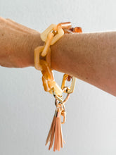 Load image into Gallery viewer, Acrylic Wristlet Keychain "Brown Two-Tone"