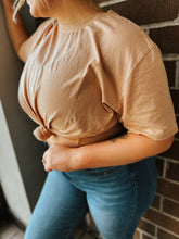 Load image into Gallery viewer, Better Than Your Basic Tee | TAUPE Mineral Wash Short Sleeve Boyfriend Tee