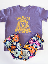 Load image into Gallery viewer, You Are My Sunshine | Girl's Purple Graphic Tee