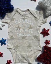 Load image into Gallery viewer, KIDS | Baseball is my Favorite Season | Star Graphic Tee