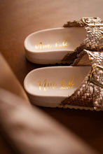 Load image into Gallery viewer, Intertwine Dual Woven Strap Slide in Champagne