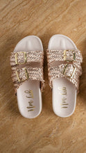 Load image into Gallery viewer, Intertwine Dual Woven Strap Slide in Champagne