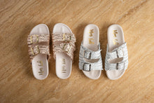 Load image into Gallery viewer, Intertwine Dual Woven Strap Slide in White