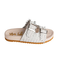 Load image into Gallery viewer, Intertwine Dual Woven Strap Slide in White