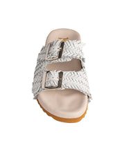 Load image into Gallery viewer, Intertwine Dual Woven Strap Slide in White