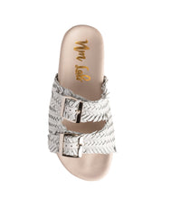 Load image into Gallery viewer, Intertwine Dual Woven Strap Slide in White