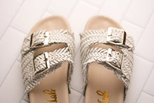 Load image into Gallery viewer, Intertwine Dual Woven Strap Slide in White