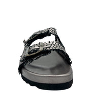 Load image into Gallery viewer, Intertwine Dual Woven Strap Slide in Pewter