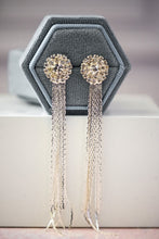 Load image into Gallery viewer, Missie Silver Tassel Dangle Earrings