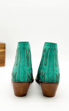 Load image into Gallery viewer, Kickin' Booties in Turquoise Suede