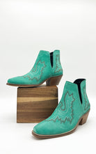 Load image into Gallery viewer, Kickin' Booties in Turquoise Suede