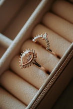 Load image into Gallery viewer, Jordyn Morganite Rose Gold Ring Set