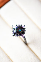 Load image into Gallery viewer, Devon Purple Amethyst Black Ring