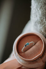 Load image into Gallery viewer, I’m Yours Mini Tourmaline Gems Round Cut Sterling Silver Ring Rhodium Plating