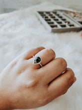 Load image into Gallery viewer, Celia Pear Cut Moss Agate Gold Ring